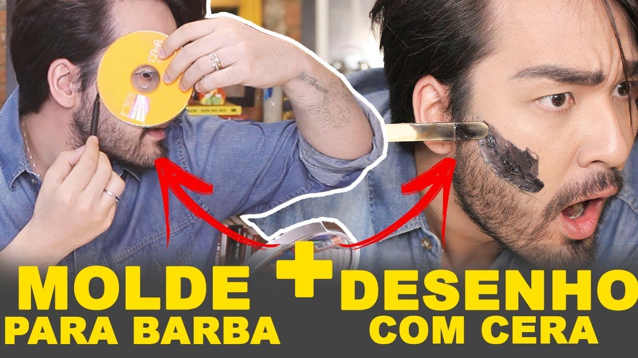 COMO DESENHAR SUA BARBA COM CERA + MOLDE PARA BARBA | TUTORIAL MASCULINO