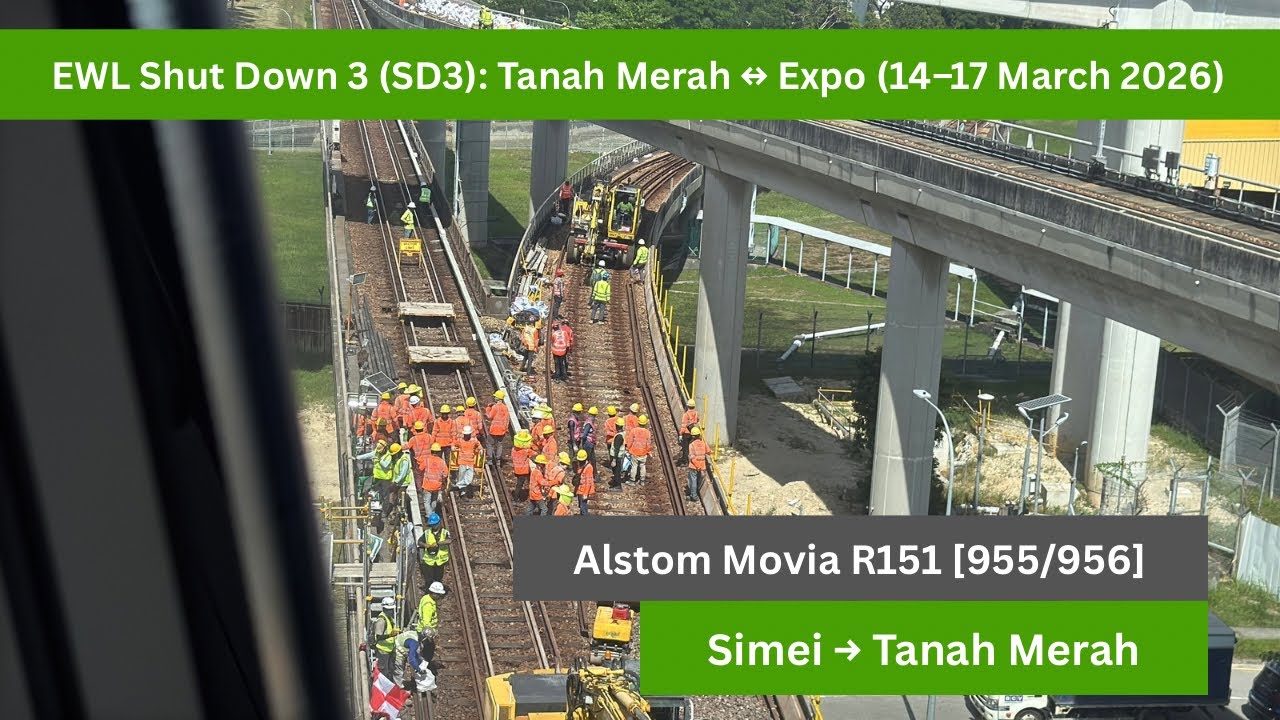 [EWL SD3] SMRT Alstom Movia R151 – 955/956: Simei → Tanah Merah