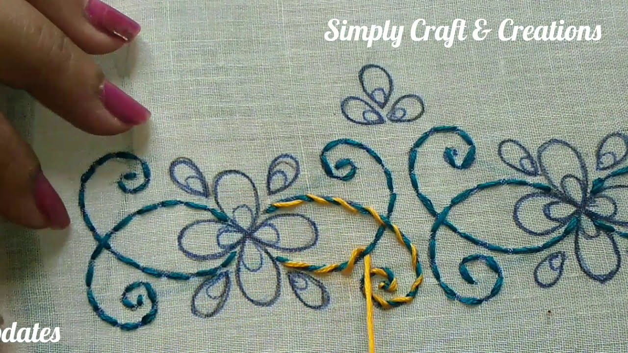 Hand embroidery : #5  Border Embroidery 2020 / Border Embroidery design