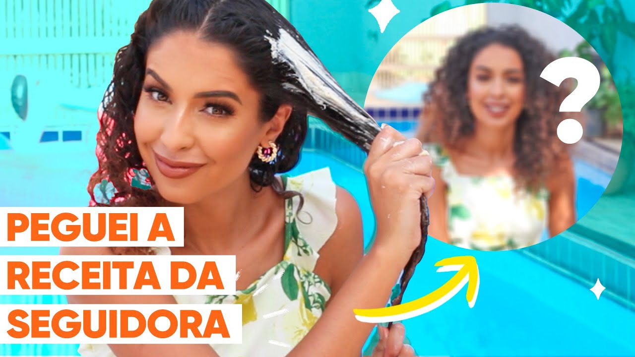 A MELHOR HIDRATAÇÃO CASEIRA PRA RECUPERAR OS CACHOS | PEGA RECEITA - JULIANA LOUISE