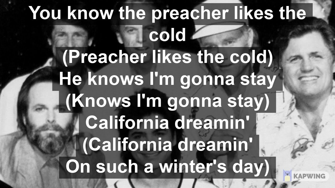 The Beach Boys - California Dreamin' (karaoke, 1986 backing track with backing vocals)