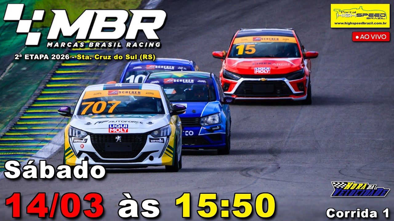🔴 MARCAS BRASIL RACING | Corrida 1 | 2ª Etapa 2026 | Sta. Cruz do Sul (RS) | Ao Vivo