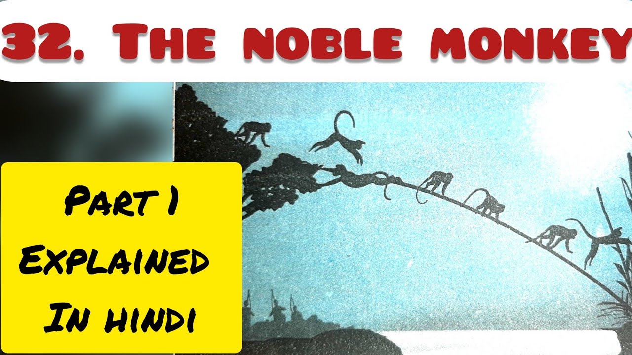 4th Std - English - Chapter 32 The Noble Monkey part 1 explained in hindi - Maharashtra board