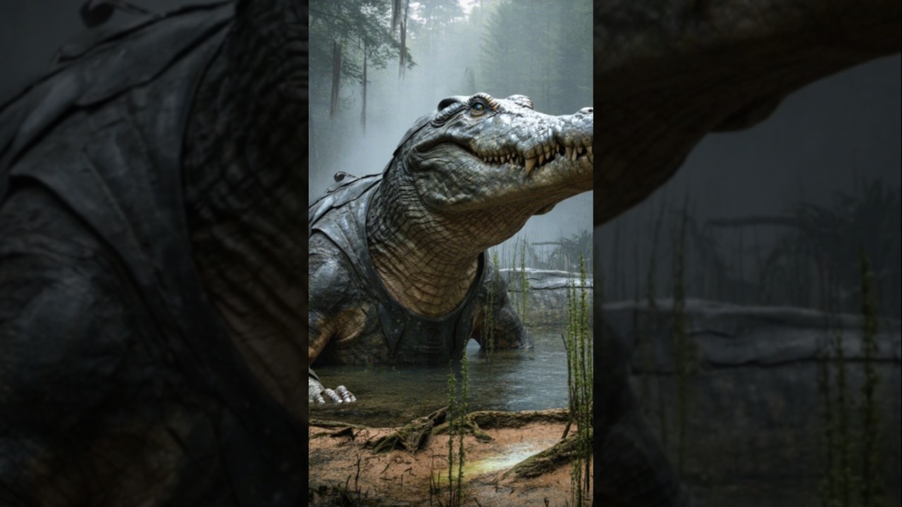 &lrm;&ldquo;Labyrinthodont: The Armored Amphibian Giants Before Dinosaurs 🐊🔥&rdquo;#prehistoric
