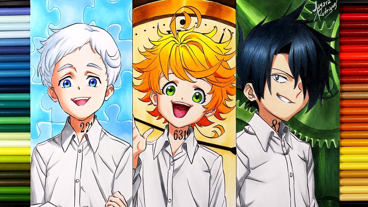 Drawing NORMAN, EMMA AND RAY [THE PROMISED NEVERLAND]