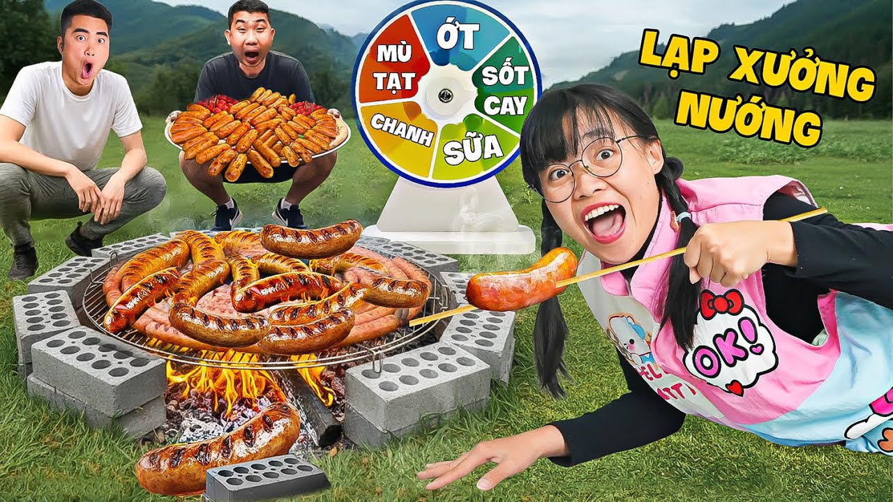 Hà Sam Thử Thách Lạp Xưởng Nướng Đá – Thua Phải Chấm Kinh Dị