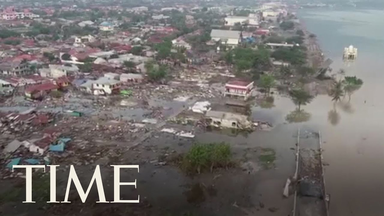 Drone Footage Shows The Devastating Aftermath Of The Tsunami In Palu, Indonesia | TIME