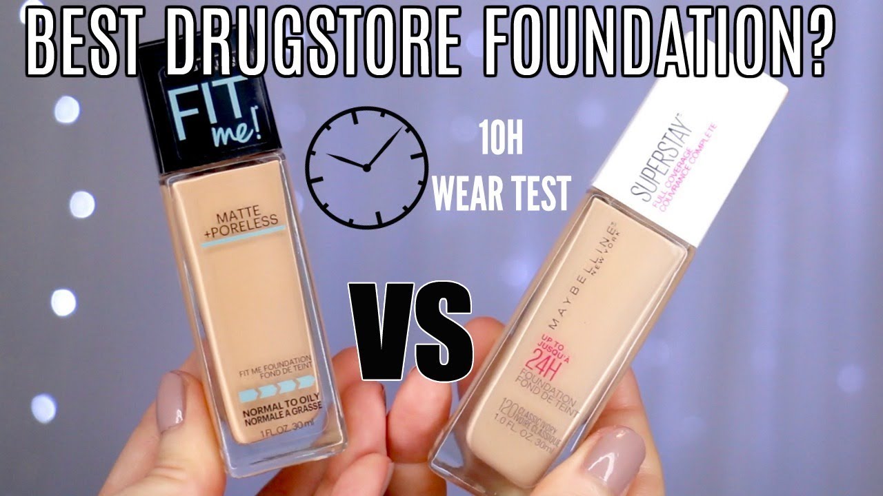 Maybelline Superstay Full Coverage Foundation VS Fit Me Review || Best Drugstore Foundation?