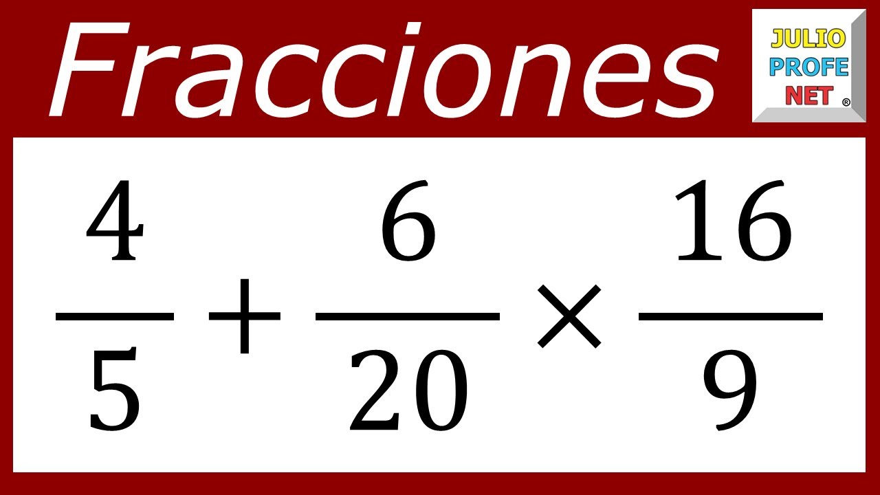 Operaciones combinadas con fracciones | Ej. 1 #julioprofe
