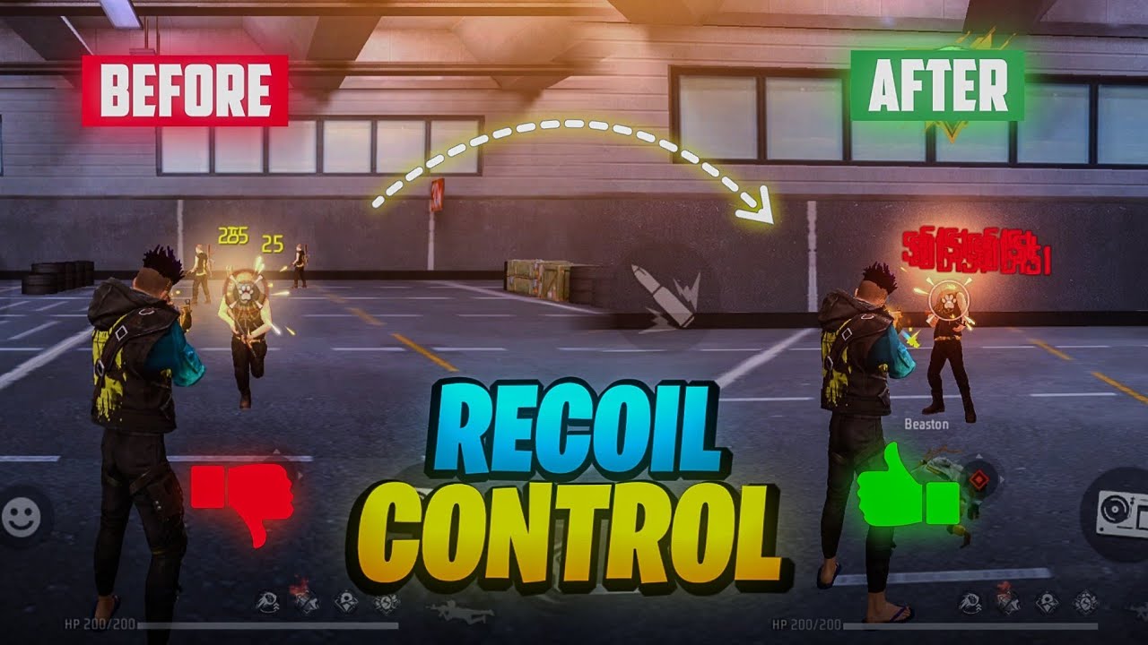 HEADSHOT ( RECOIL CONTROL ) // How to Control Recoil In free fire // INCREASE ACCURACY