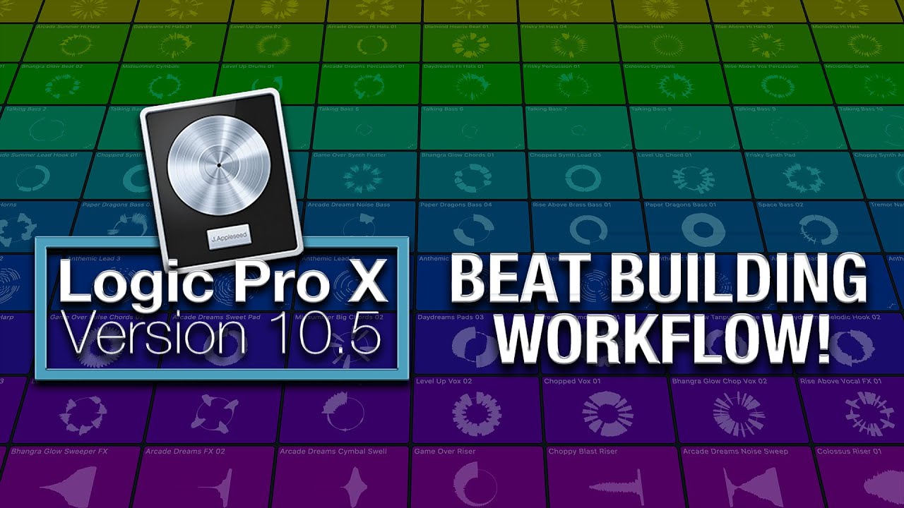 LOGIC PRO X 10.5 — рабочий процесс создания битов (Drum Machine Designer + Step Sequencer + Live ...