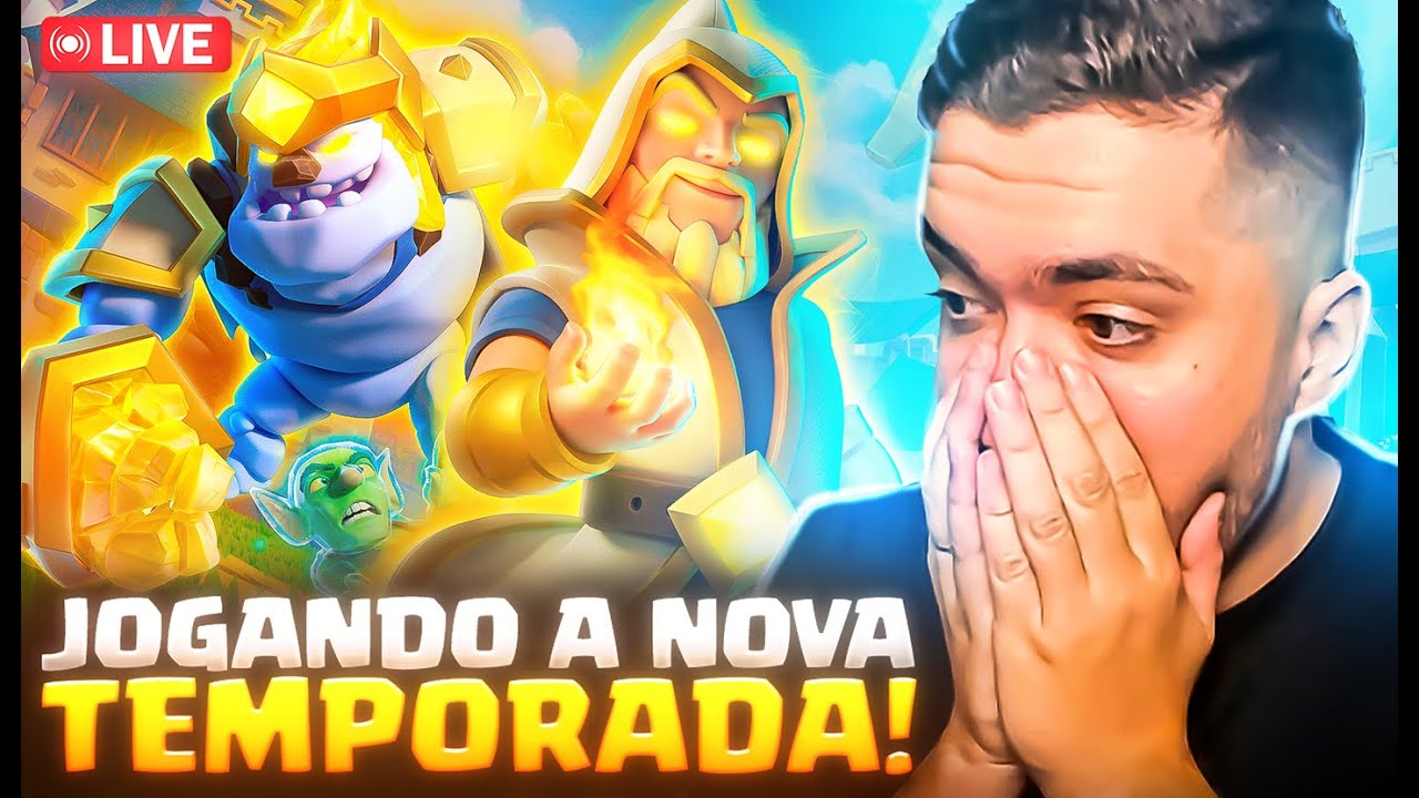 NOVA TEMPORADA! USANDO MAGO HEROI RUMO A MAIOR CAMPEÃO - clash royale ao vivo