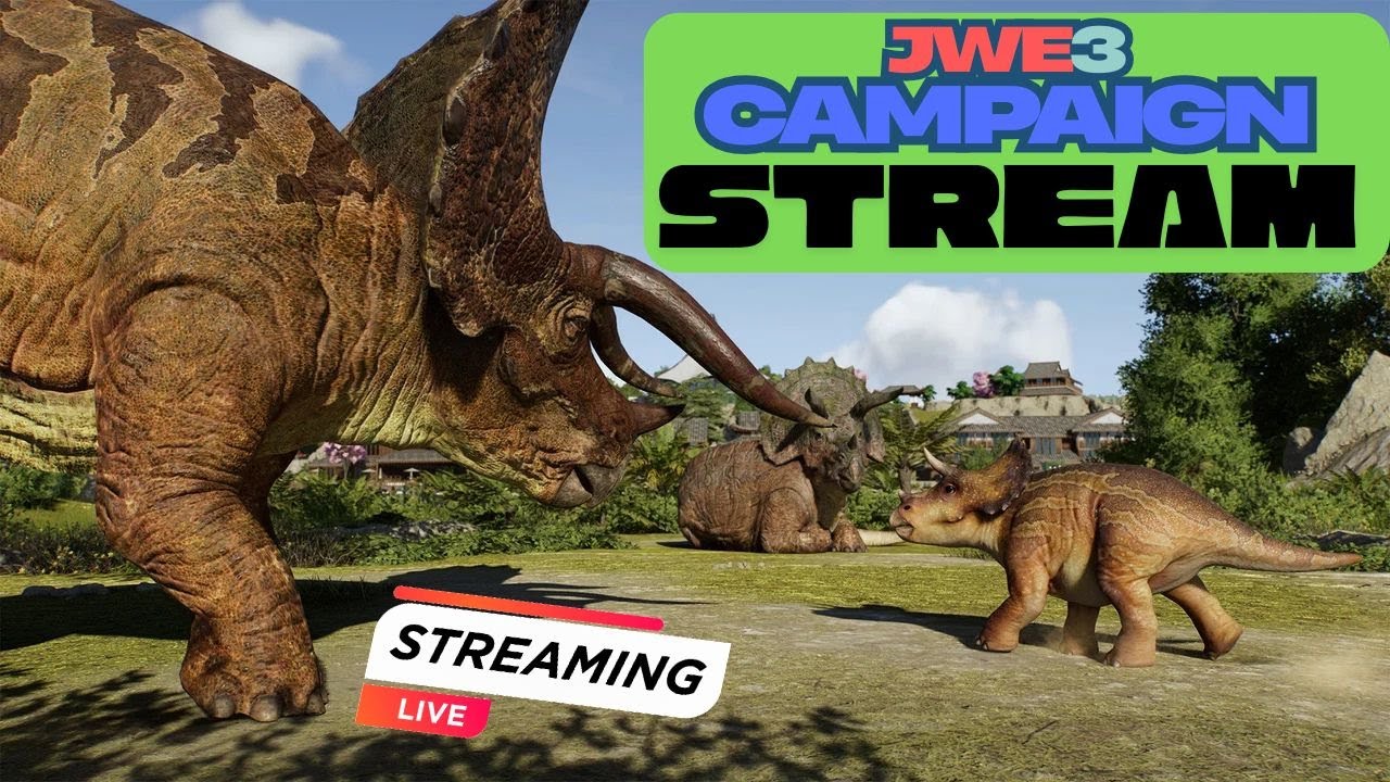 Playing The Campaign of Jurassic World Evolution 3 | JWE3 | Live Stream