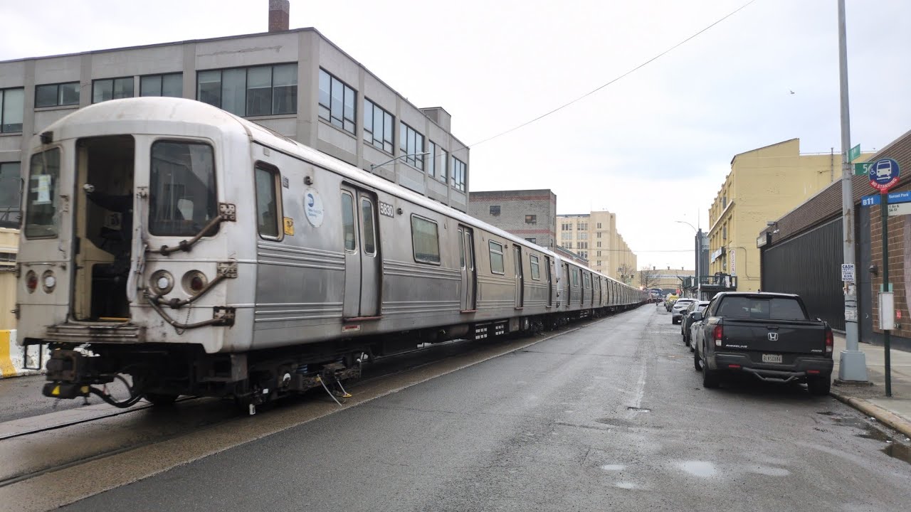 NYC Subway: R46 Scrap Transfer 5686-5689 & 5830-5833 from Coney Island Yard to 65 St Yard via NYNJ