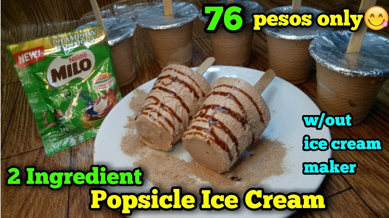 2 Ingredient Popsicle Ice Cream