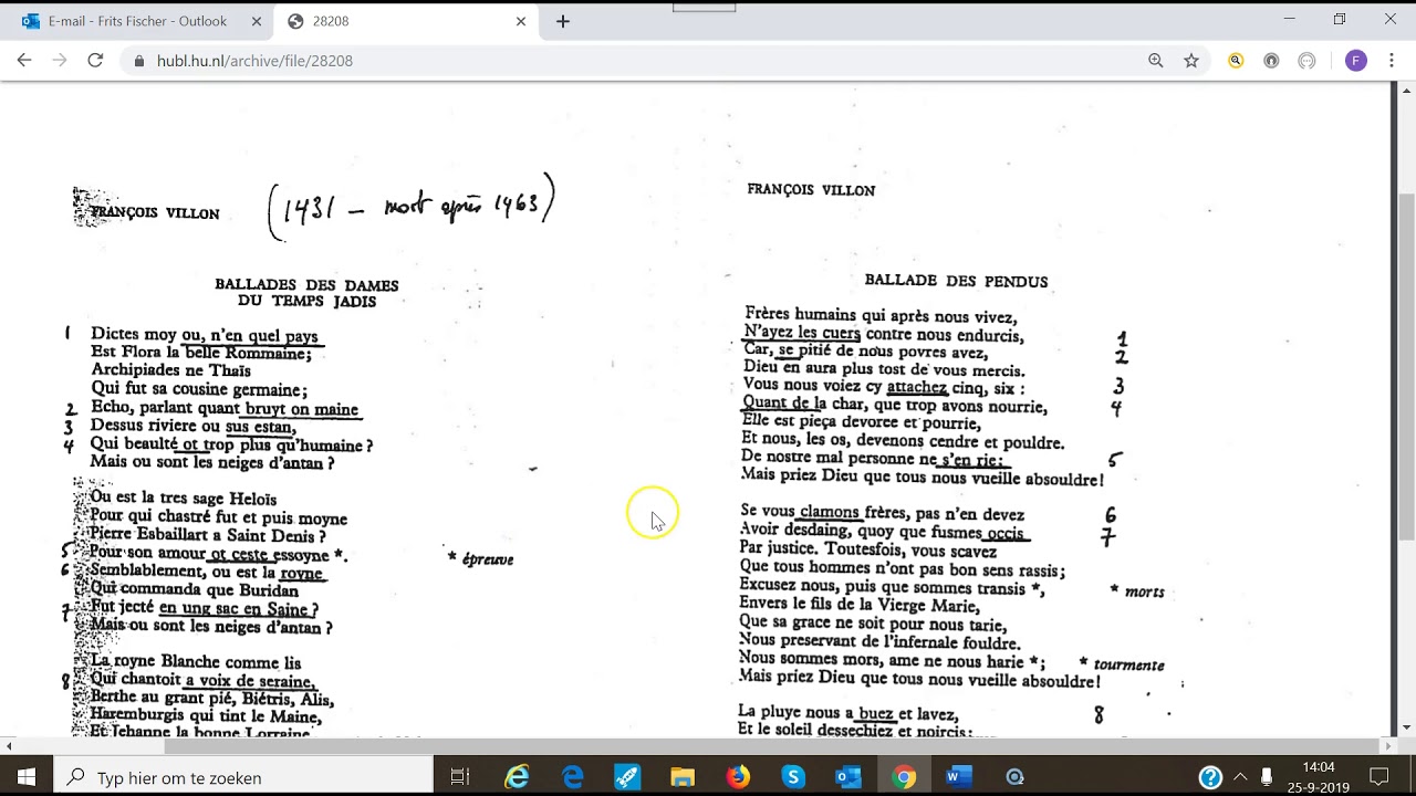 La Ballade des pendus François Villon