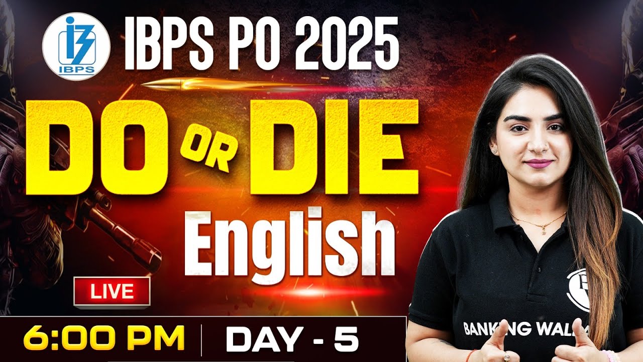 IBPS PO English 2025 | DO or DIE | IBPS PO English Expected Paper | Day -5 | by Anchal Ma'am