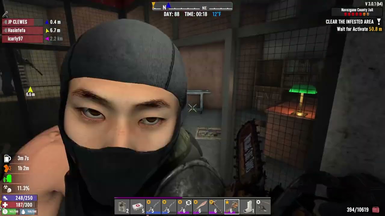 7 DAYS TO DIE NAVEZGANE COUNTY JAIL WITH JP AND HASINFEFATV OPEN WORLD ZOMBIE SURVIVAL