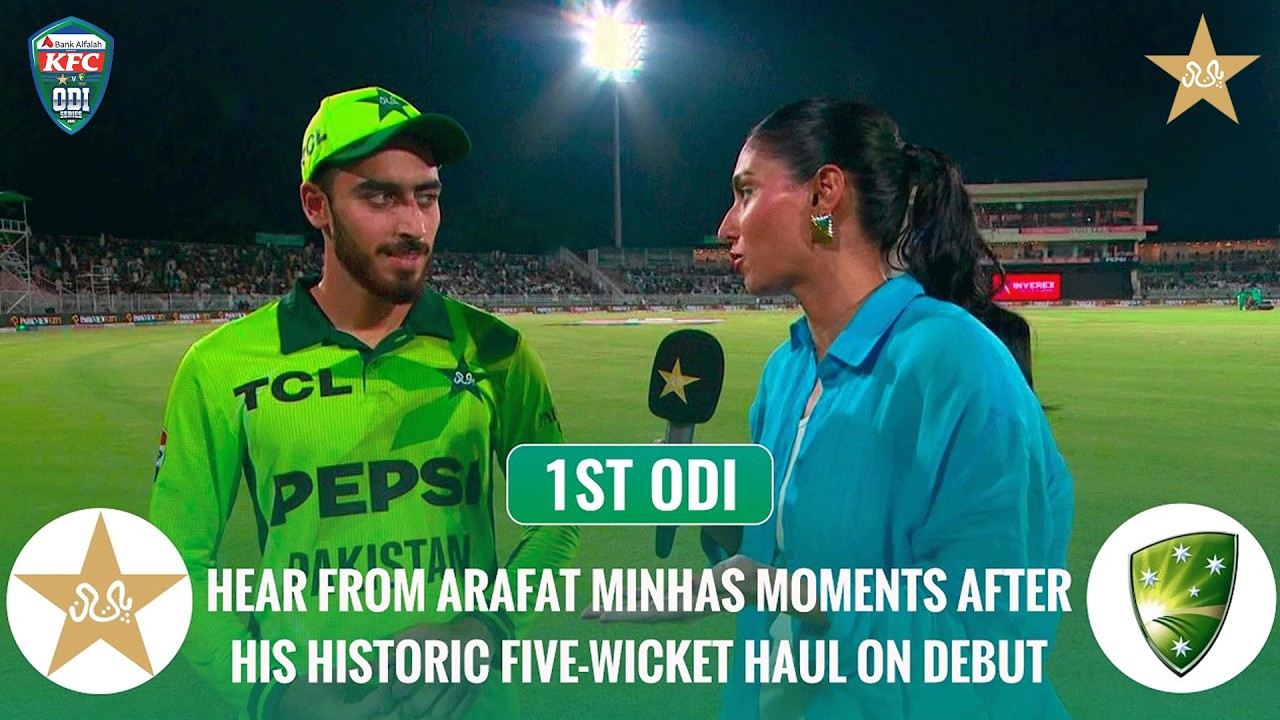 Hear from Arafat Minhas moments after his historic five-wicket haul on debut 🗣️ | Match1 | MZE1K