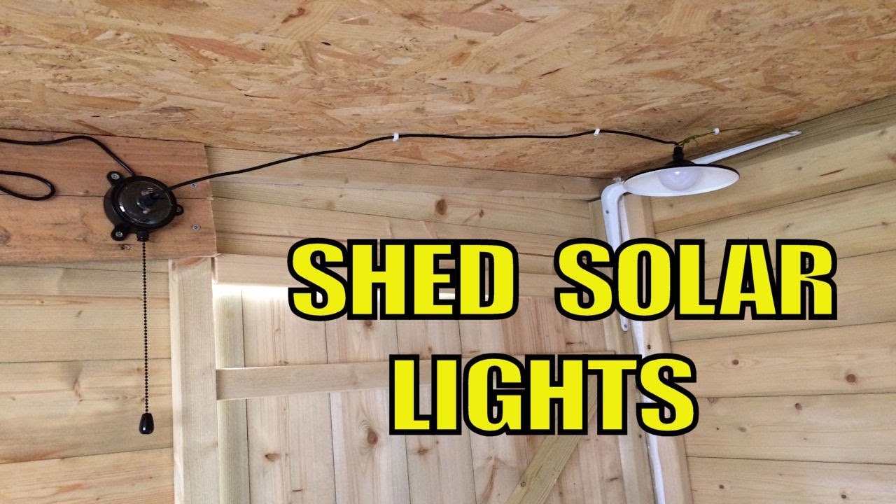 Shed Solar Powered Lights Setup