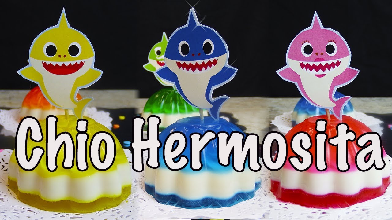 Gelatinas individuales de Baby Shark 🐠🦈🌊 tururu mesa de postres / Negocios