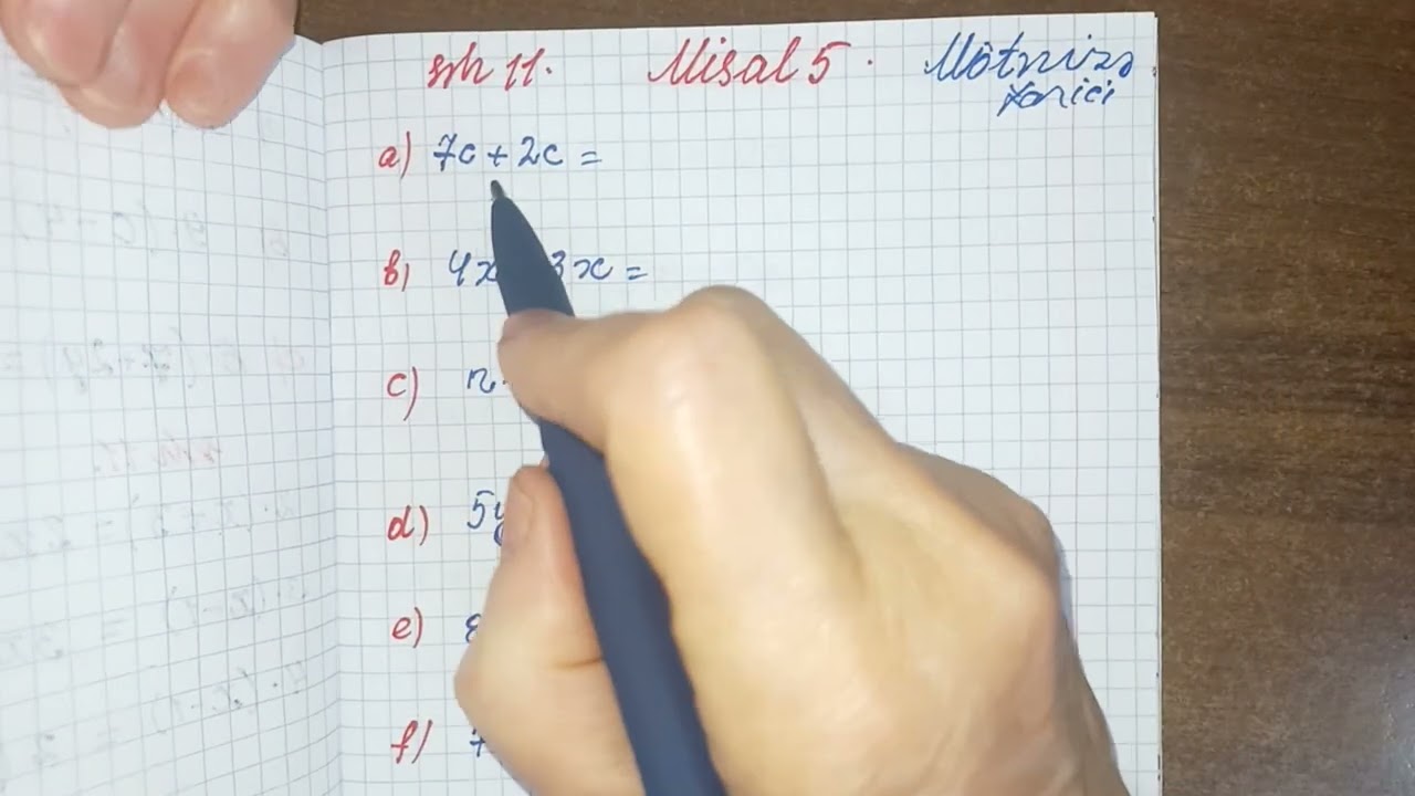 Riyaziyyat 5ci sinif 2ci hissə səh 11 və12