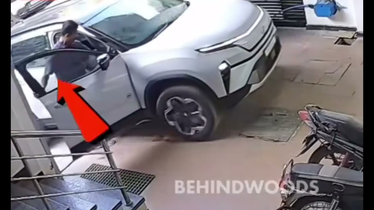 TATA HARRIER EV🔋 SUMMON MODE FAIL.? NEW FOOTAGE  ACCIDENT OR ?‼️ #Harrier #ACCIDENT #safety #xev9e