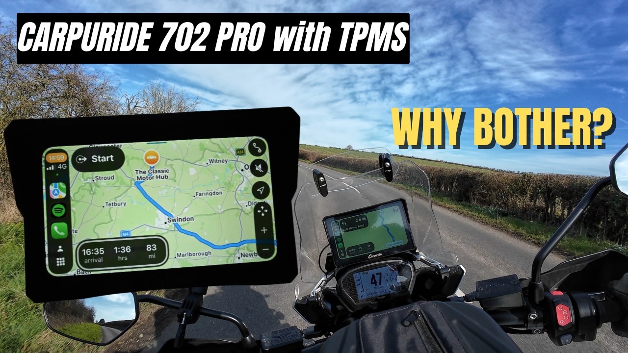 Motorcycle CarPlay & TPMS – Carpuride 702 Pro Real Ride Review
