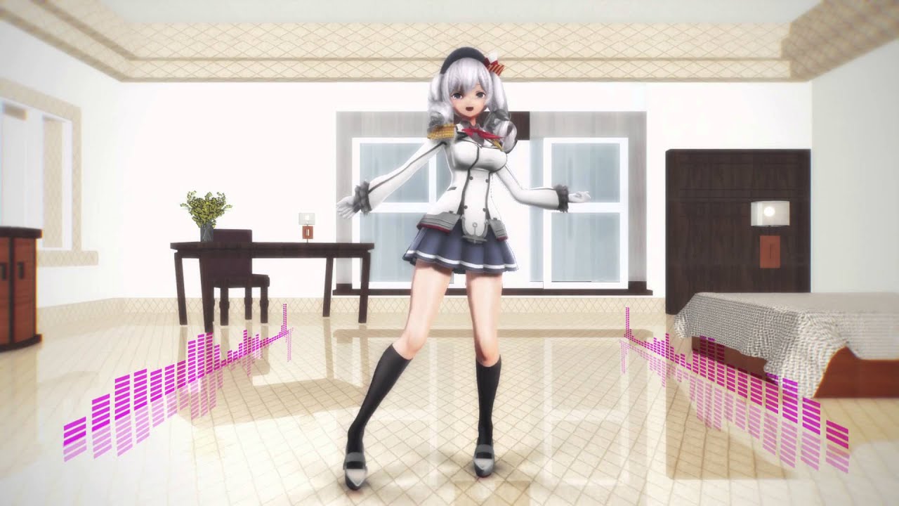 【MMD艦これ】鹿島の『Pink Cat』【model test】【motion test】【固定カメラ】