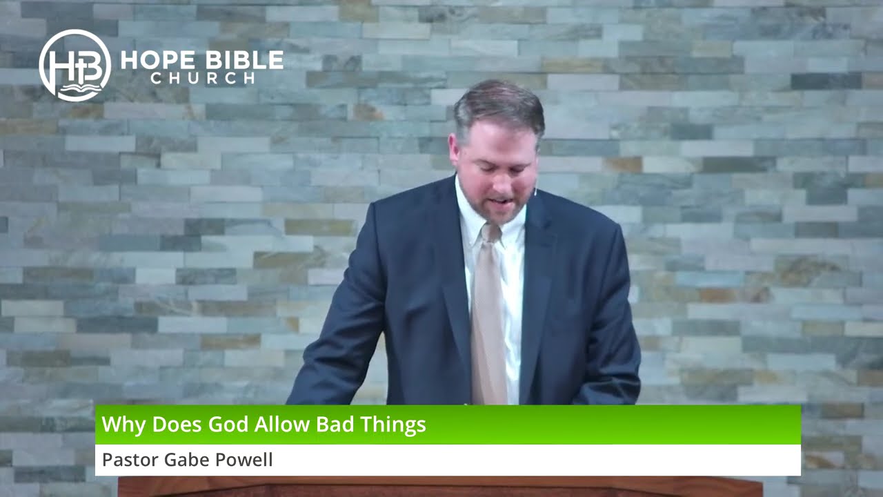 Why Does God Allow Bad Things (LiVE)