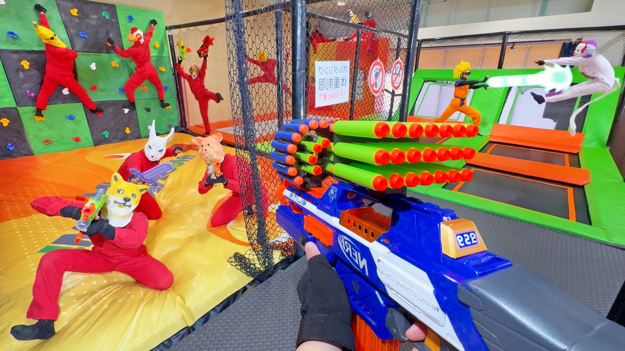 Nerf War | Amusement Park Battle 71 (Nerf First Person Shooter)
