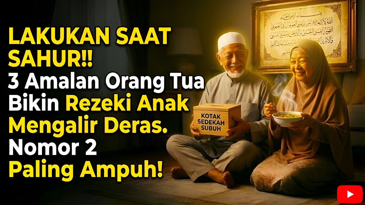 LAKUKAN SAAT SAHUR‼️ 3 Amalan Orang Tua Bikin Rezeki Anak Mengalir Deras. Nomor 2 Paling Ampuh!