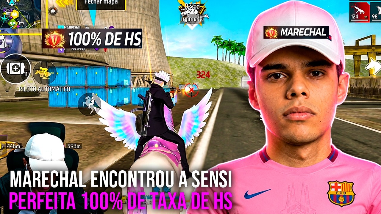 MARECHAL ENCONTROU A SENSI PERFEITA 100% DE TAXA DE HS: MARECHAL CLIPS - FREE FIRE