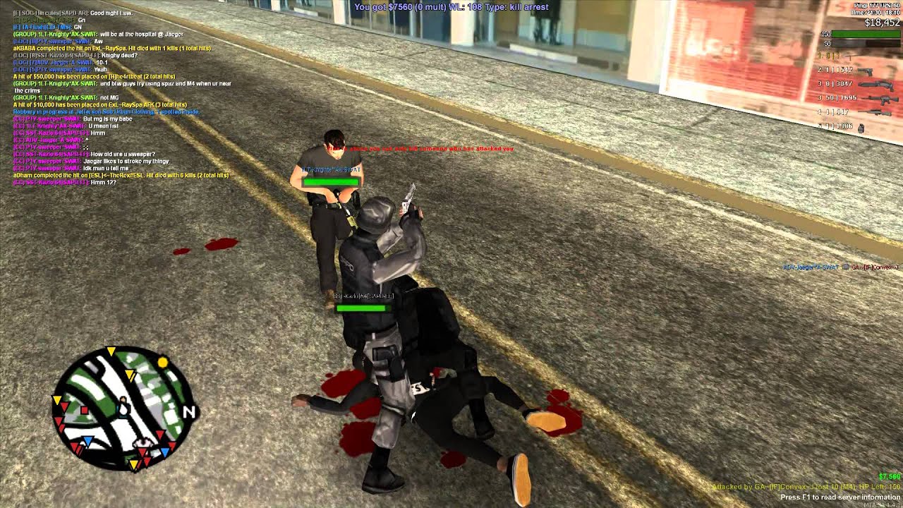 MTA SA: CIT SWAT Team Night Stick Kill