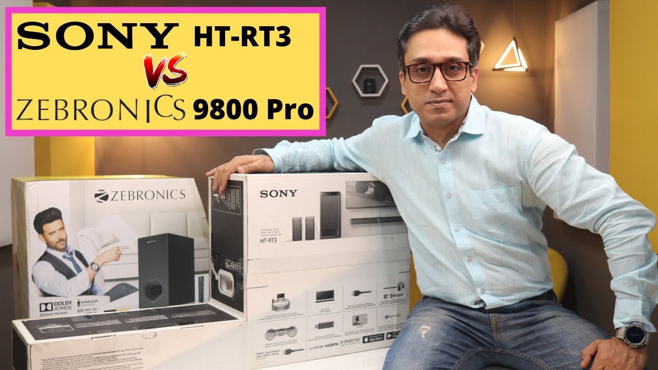 Sony RT3 vs Zebronics 9800 Pro ⚡ Best Soundbar in India 2021 ⚡ Zebronics 9800 Pro vs Sony HT RT3