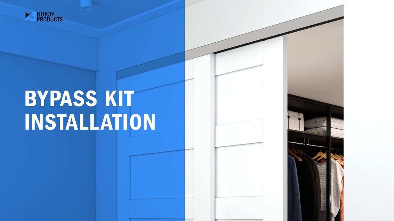 Nuk3y DIY | How To Install A Bypass Sliding Door Hardware With Soft Close And Finger Pull