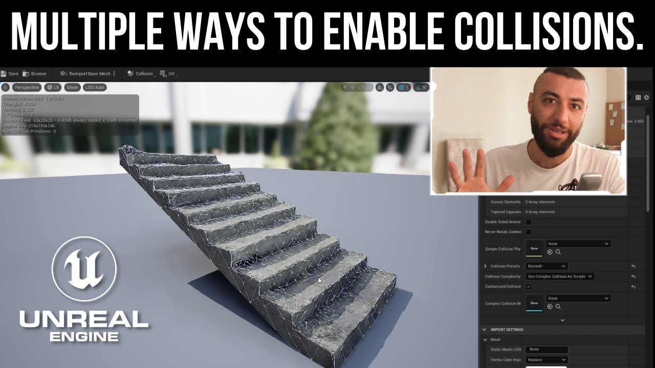 Как включить столкновения в Unreal Engine