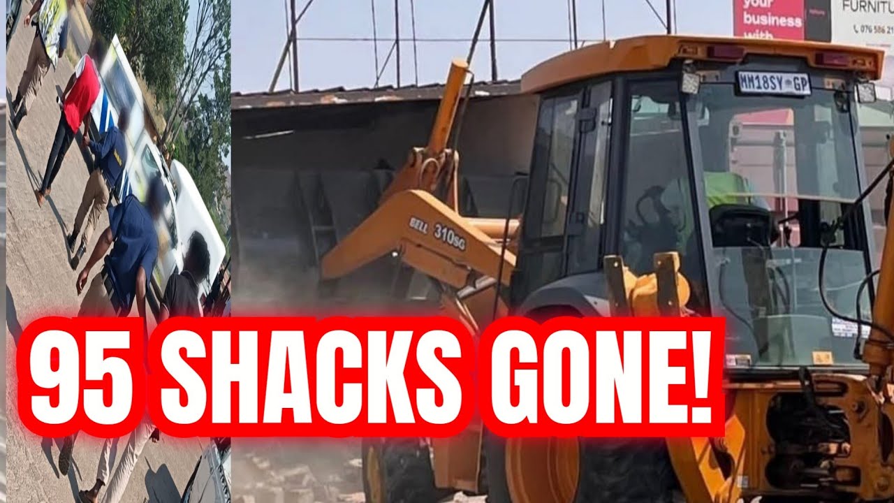Tshwane Police DEMOLISH 95 Shacks& Arrest 37 Foreigners At Mabopane|Chaos Or Justice?