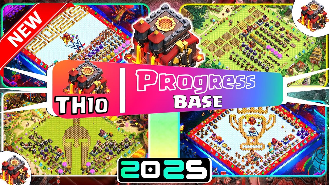 Popular TH10 PROGRESS BASE LINK 2025! New! Best TH10 Funny/Troll Base (Clash Guide)