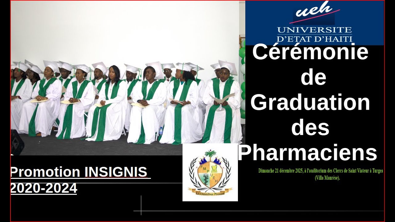 Graduation de la Promotion INSIGNIS (2020–2024) – Pharmacie | FMP / UEH