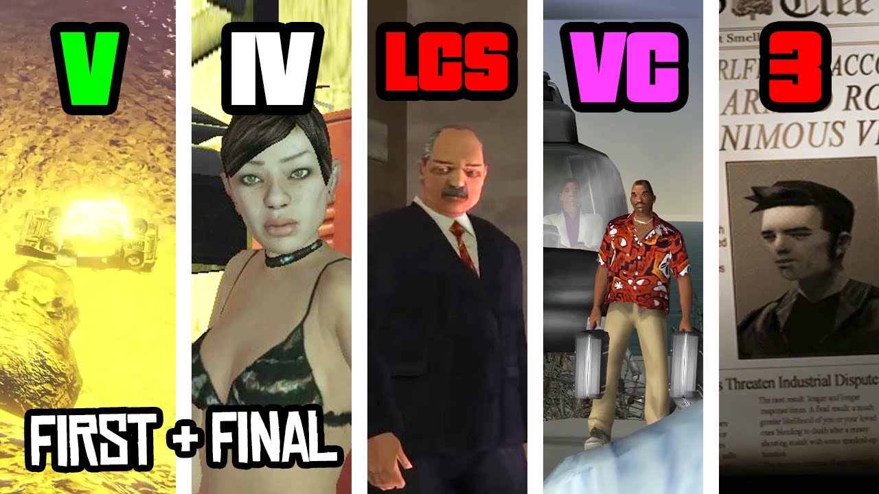 Первая и последняя кат-сцены в играх серии GTA (Evolution)