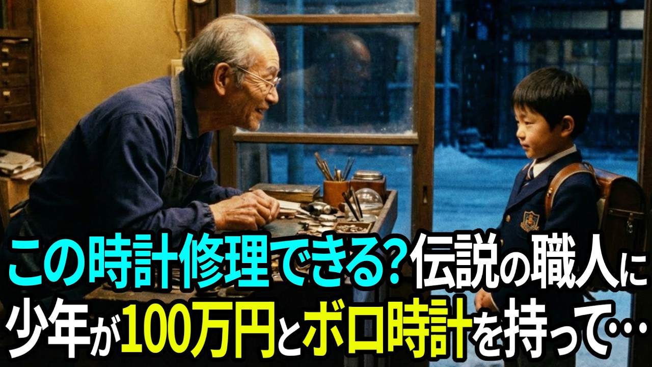 【感動する話】 父親の時計 時計職人のもとを訪れた少年が持ってきた2つの腕時計 30年前の記憶が蘇る