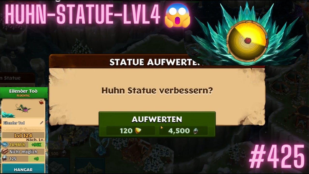 Huhn-Statue auf lvl 4 und viele lvl 124er!😍/Dragons Rise of Berk #425