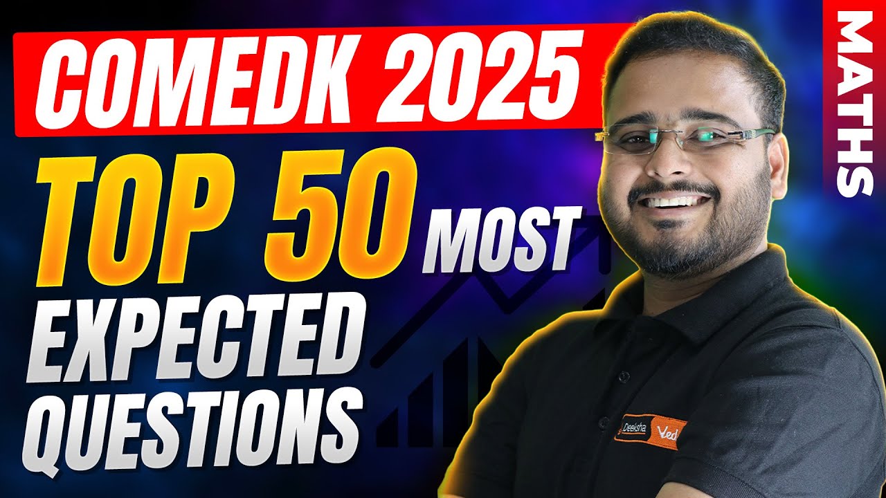 Most Expected Maths MCQs For COMEDK 2025 🔥 - Top 50 COMEDK MCQS 📘