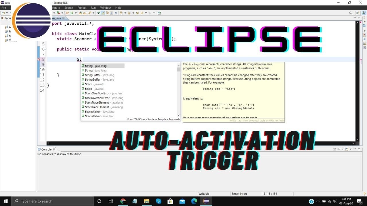 Fix Eclipse IDE Content Assist Auto-Activation Trigger | Basic & Advance Solutions | 2020