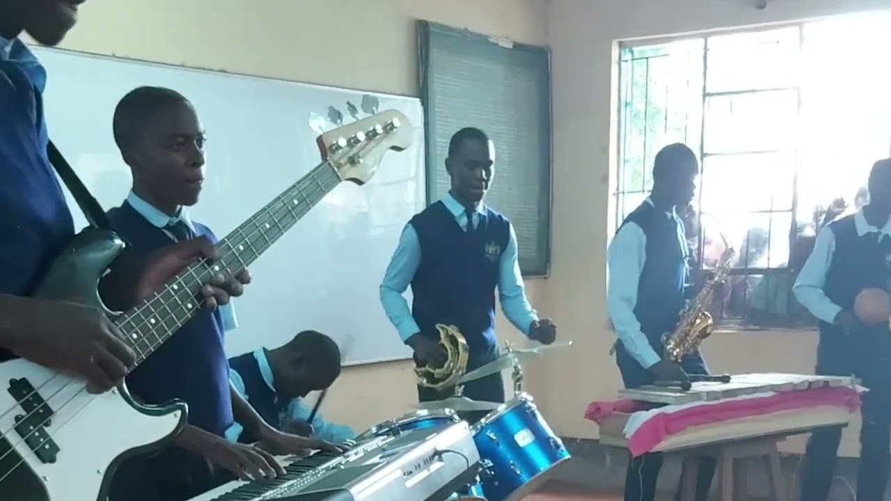 Lions High School Kisumu with a beautiful Mixed Instruments Ensemble