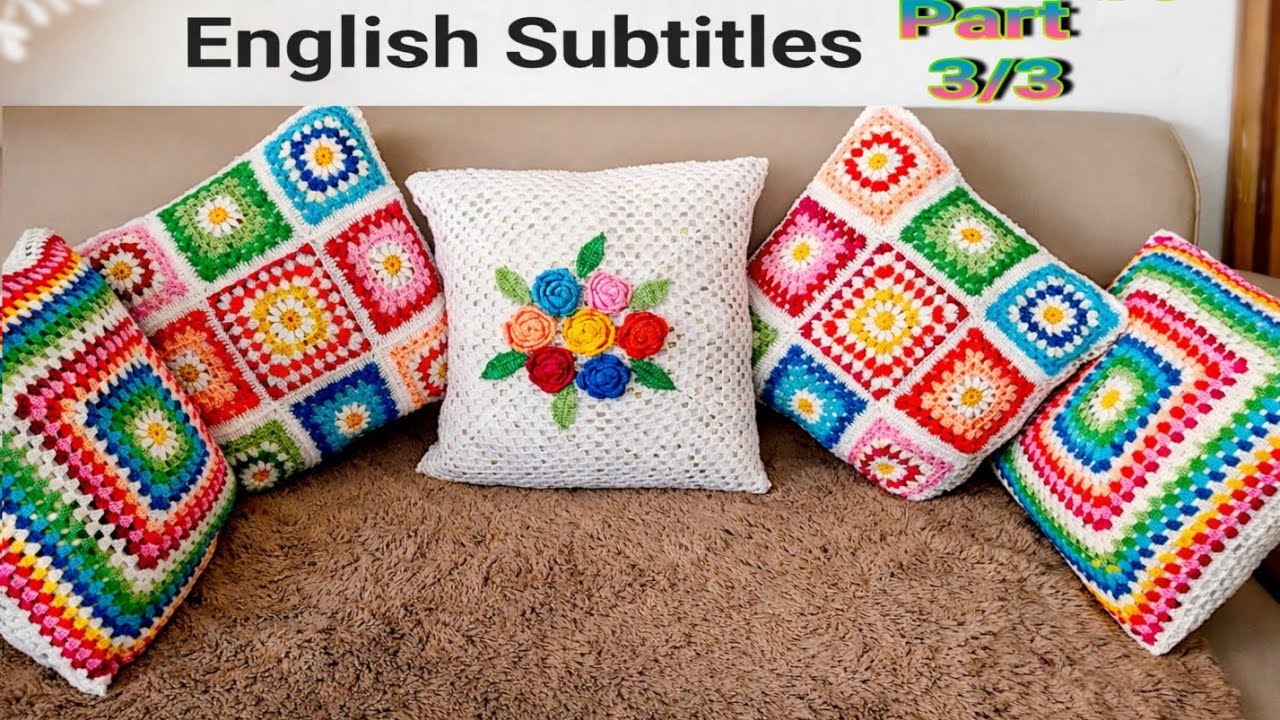 Give your Sofa a New Look/ Crochet Cushions Part3/3, Finally the Last Cushion Is ✅, आखरी कुशन बनाएं