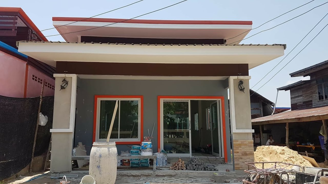 ใกล้เสร็จแล้วครับแบบบ้านสไตล์โมเดิร์นหน้ากว้าง 5 เมตร แบบบ้าน1ในมาแรงแห่งยุคกำลังได้รับความนิยม