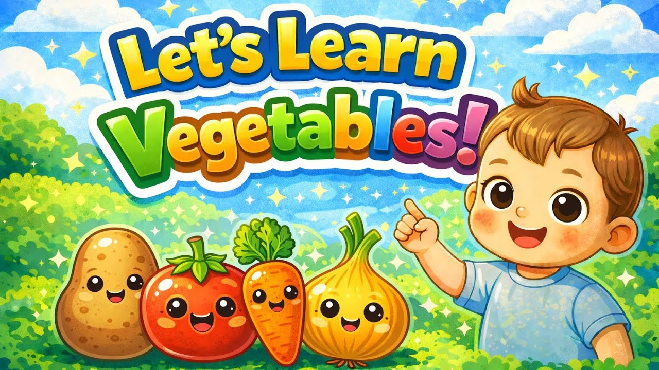 Let’s Learn Vegetables 🥔🧄🍅 | Vegetables Name for Kids | Kids Learning Video