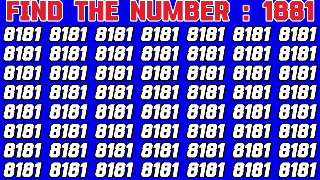 HOW FAST CAN YOU FIND THE NUMBER 